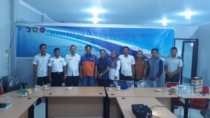 JTP Polbeng Lakukan Pendampingan Penyusunan Tarif Retribusi Pelayaran Bersama Dishub Kab. Bengkalis